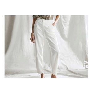 Massimo Dutti ivory white corduroy pants
